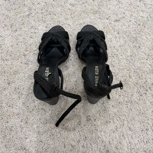 Anne Klein Black Textured Heels